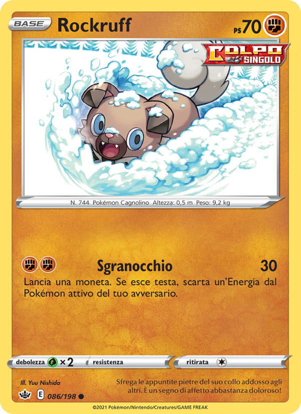 Rockruff 086/233 — Regno Glaciale (Italian Pokémon TCG card)
