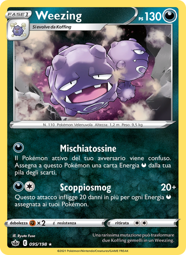 Weezing 095/233 — Regno Glaciale (Italian Pokémon TCG card)