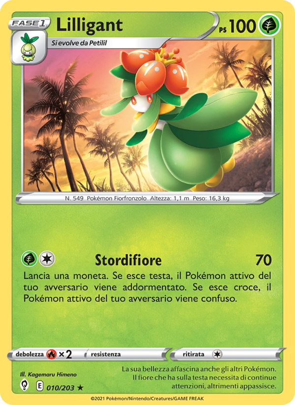 Lilligant 010/237 — Evoluzioni Eteree (Italian Pokémon TCG card)
