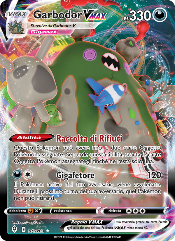 Garbodor VMAX 101/237 — Evoluzioni Eteree (Italian Pokémon TCG card)