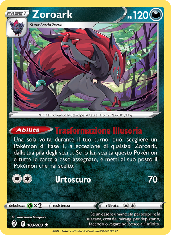 Zoroark 103/237 — Evoluzioni Eteree (Italian Pokémon TCG card)
