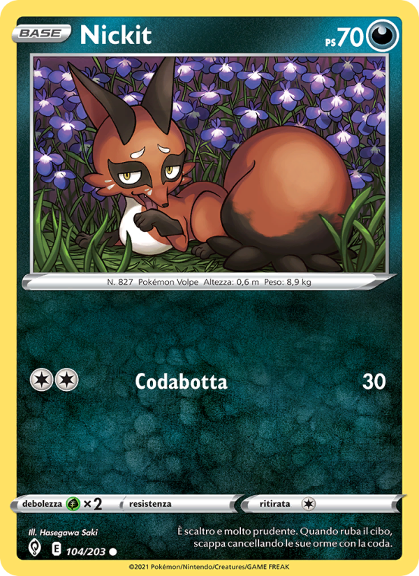 Nickit 104/237 — Evoluzioni Eteree (Italian Pokémon TCG card)