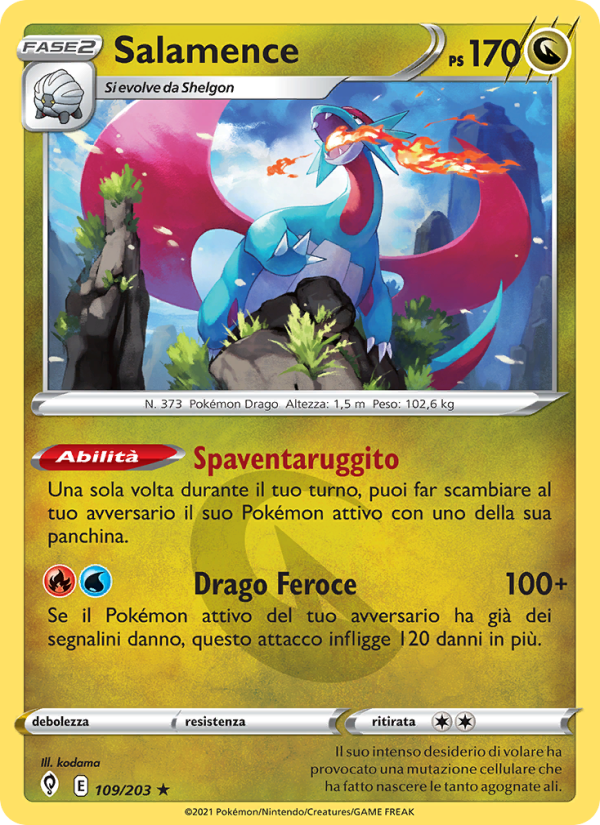 Salamence 109/237 — Evoluzioni Eteree (Italian Pokémon TCG card)