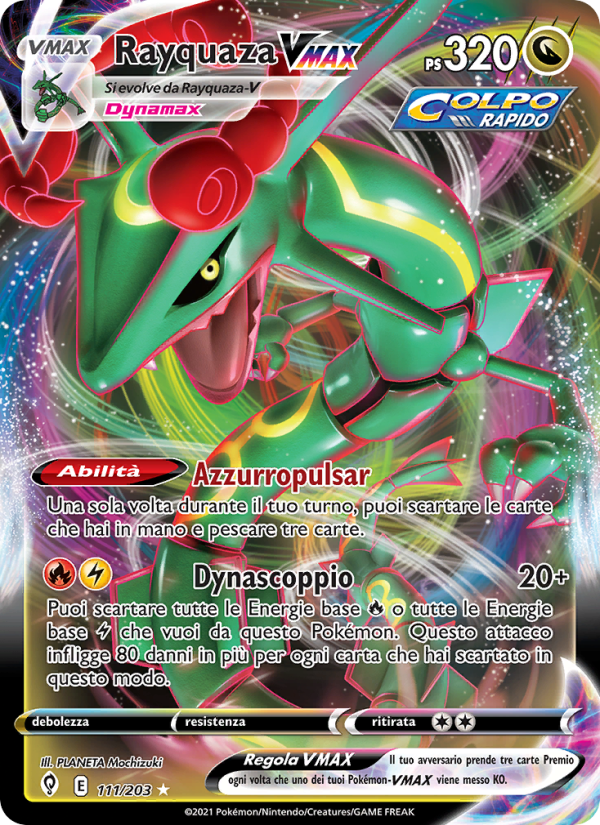 Rayquaza VMAX 111/237 — Evoluzioni Eteree (Italian Pokémon TCG card)