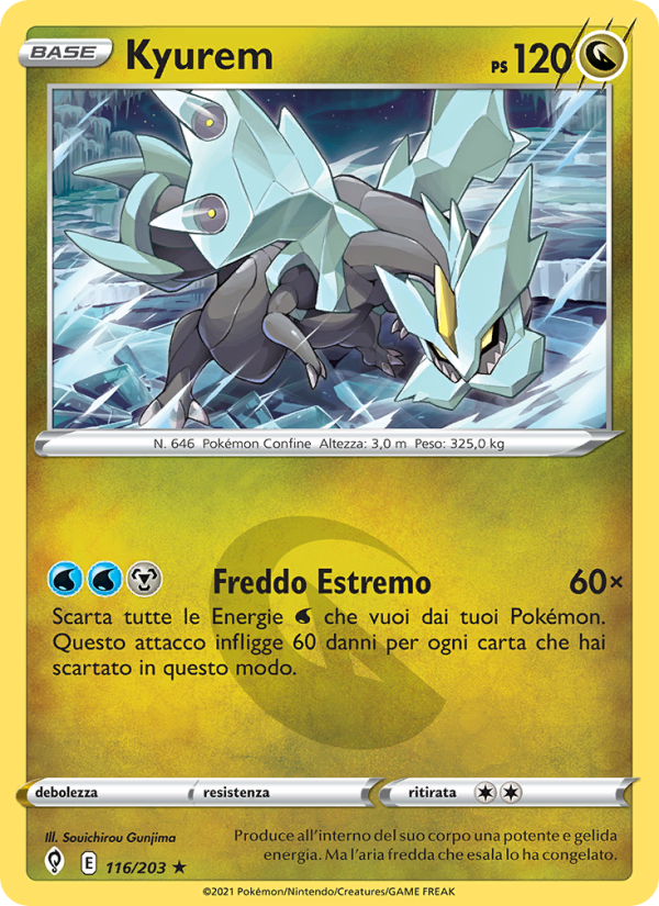 Kyurem 116/237 — Evoluzioni Eteree (Italian Pokémon TCG card)