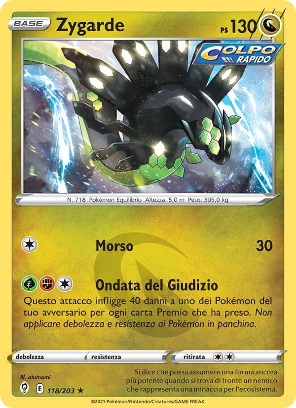 Zygarde 118/237 — Evoluzioni Eteree (Italian Pokémon TCG card)