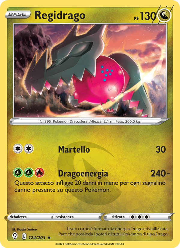 Regidrago 124/237 — Evoluzioni Eteree (Italian Pokémon TCG card)