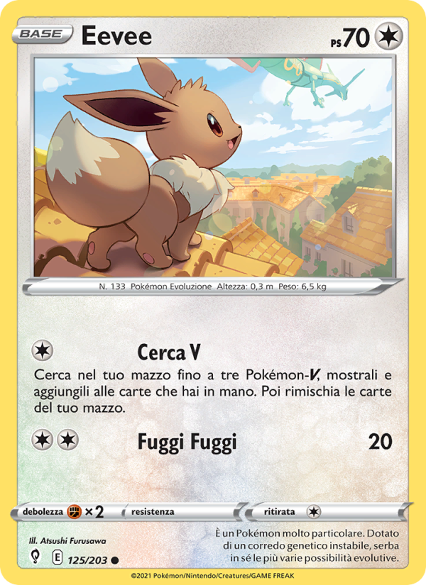 Eevee 125/237 — Evoluzioni Eteree (Italian Pokémon TCG card)