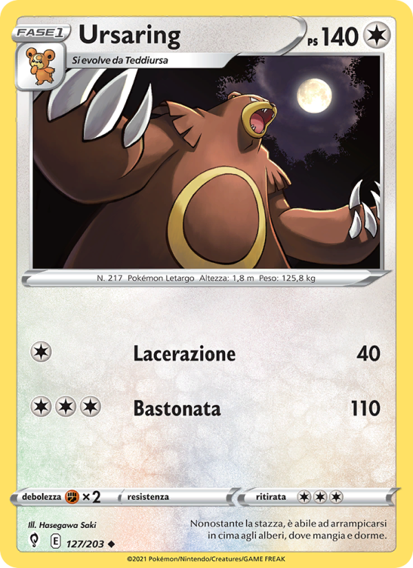 Ursaring 127/237 — Evoluzioni Eteree (Italian Pokémon TCG card)