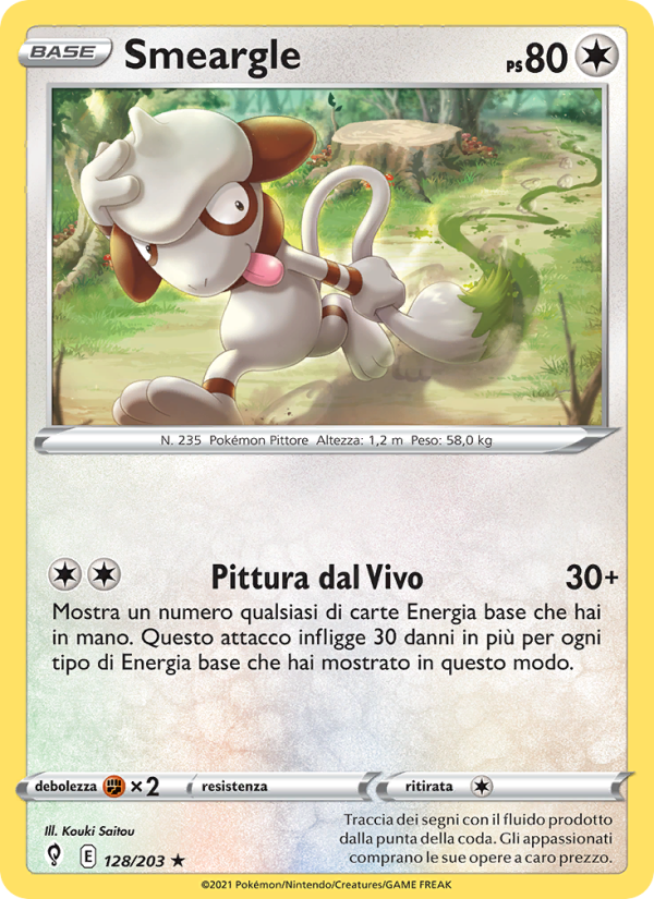Smeargle 128/237 — Evoluzioni Eteree (Italian Pokémon TCG card)