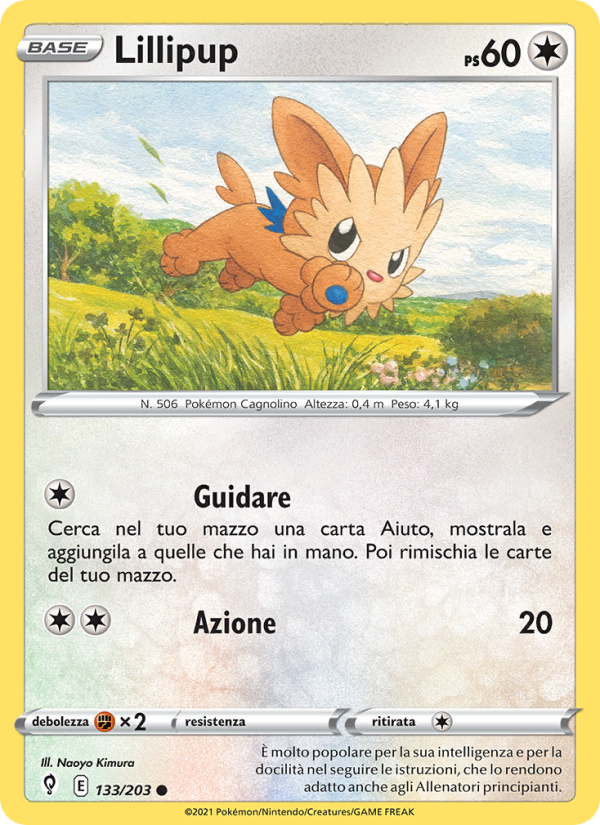 Lillipup 133/237 — Evoluzioni Eteree (Italian Pokémon TCG card)