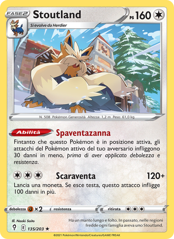 Stoutland 135/237 — Evoluzioni Eteree (Italian Pokémon TCG card)