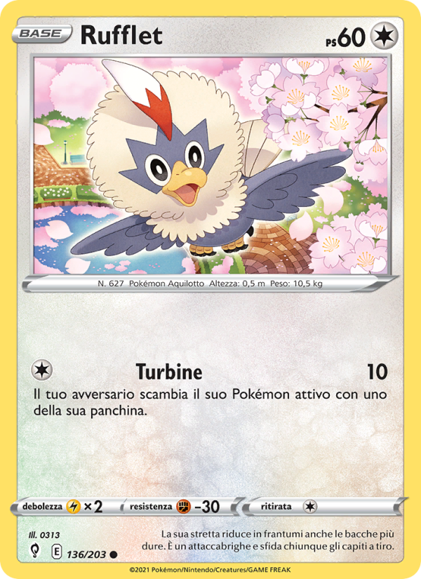 Rufflet 136/237 — Evoluzioni Eteree (Italian Pokémon TCG card)
