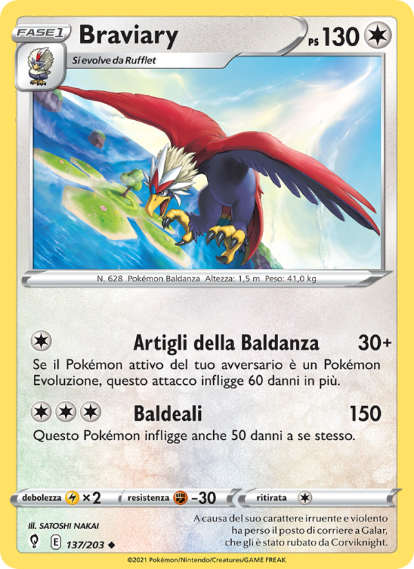 Braviary 137/237 — Evoluzioni Eteree (Italian Pokémon TCG card)