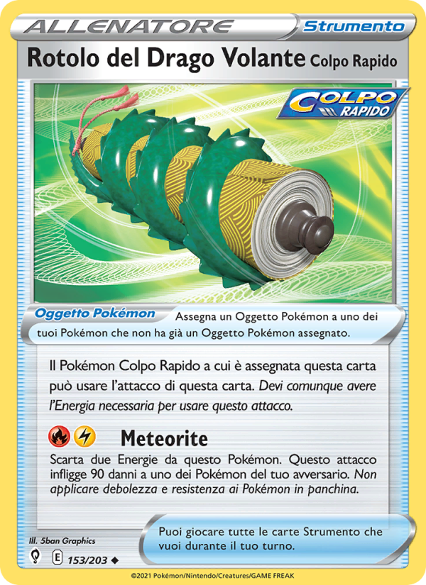 Rotolo del Drago Volante Colpo Rapido 153/237 — Evoluzioni Eteree (Italian Pokémon TCG card)