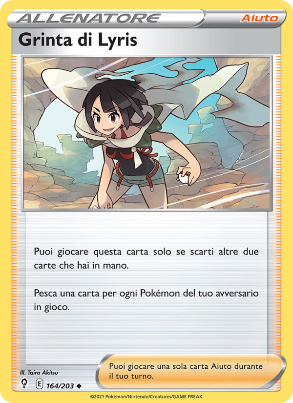 Grinta di Lyris 164/237 — Evoluzioni Eteree (Italian Pokémon TCG card)
