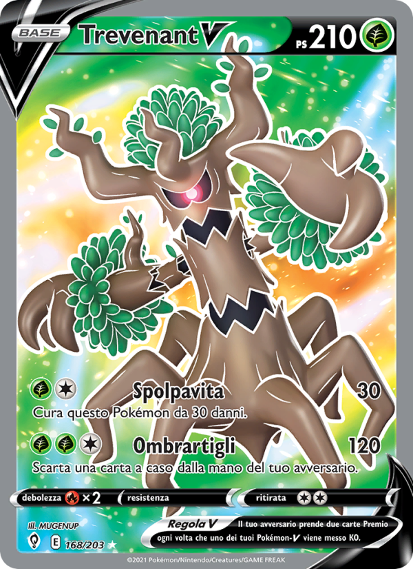 Trevenant V 168/237 — Evoluzioni Eteree (Italian Pokémon TCG card)