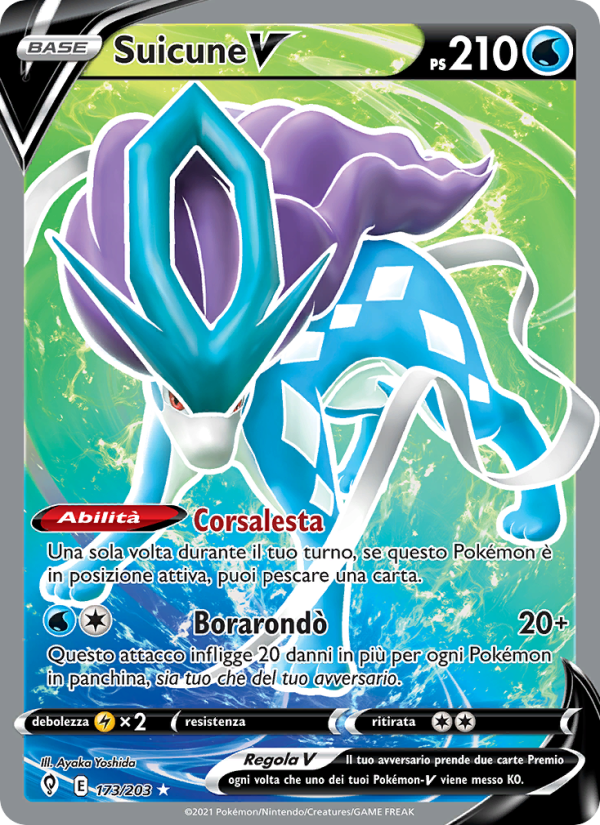 Suicune V 173/237 — Evoluzioni Eteree (Italian Pokémon TCG card)