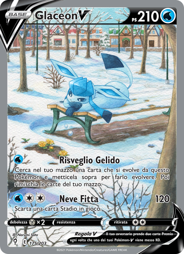 Glaceon V 175/237 — Evoluzioni Eteree (Italian Pokémon TCG card)