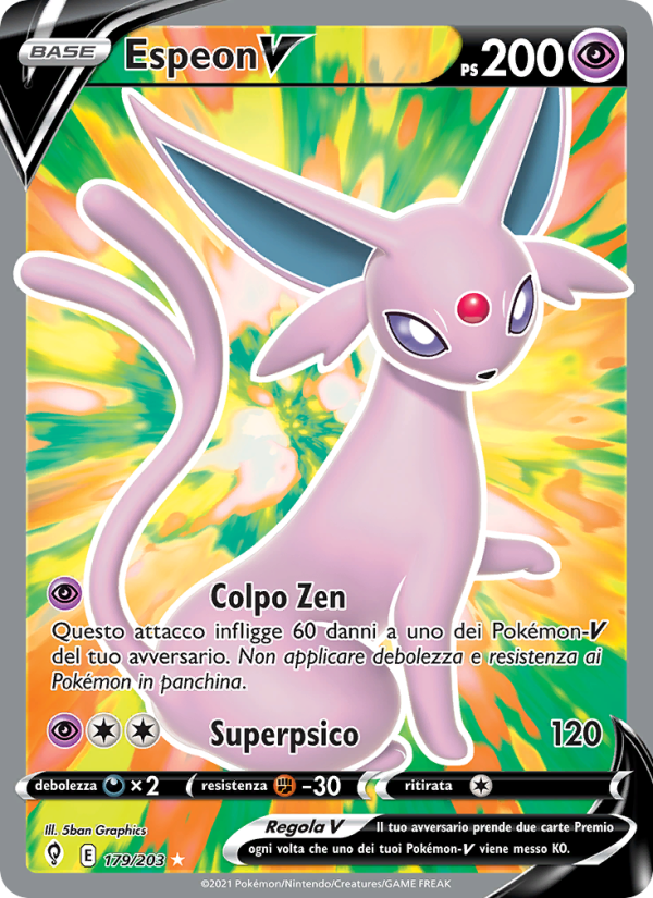 Espeon V 179/237 — Evoluzioni Eteree (Italian Pokémon TCG card)