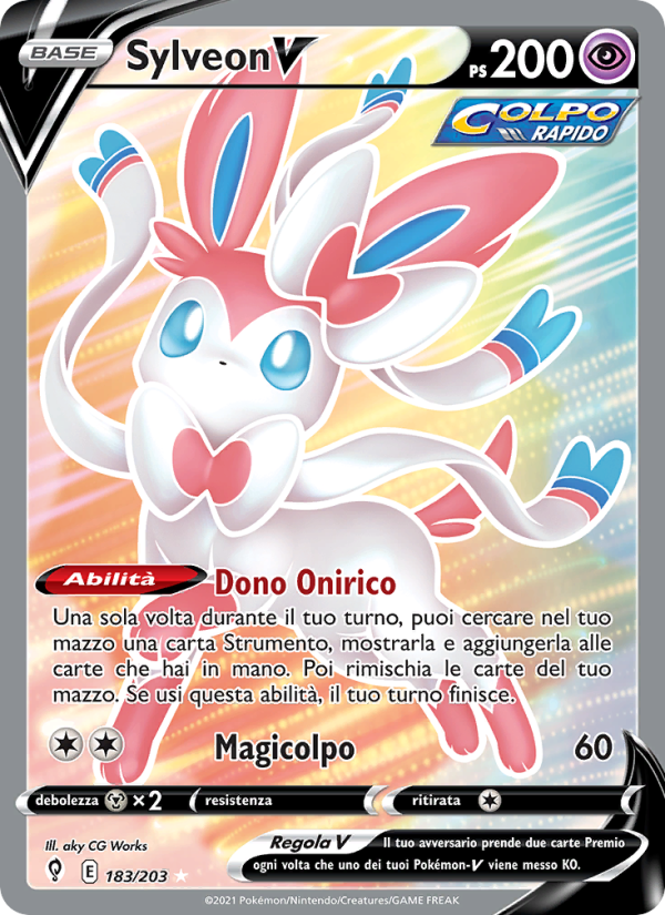 Sylveon V 183/237 — Evoluzioni Eteree (Italian Pokémon TCG card)