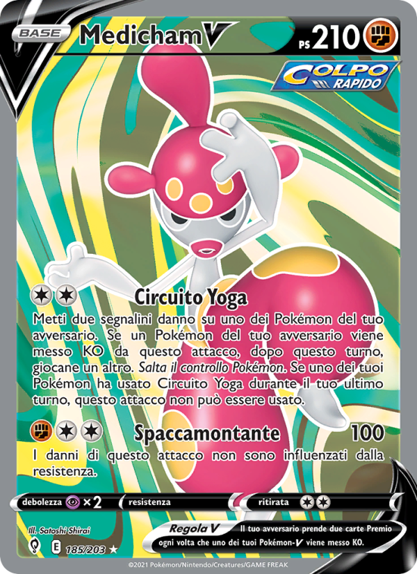 Medicham V 185/237 — Evoluzioni Eteree (Italian Pokémon TCG card)