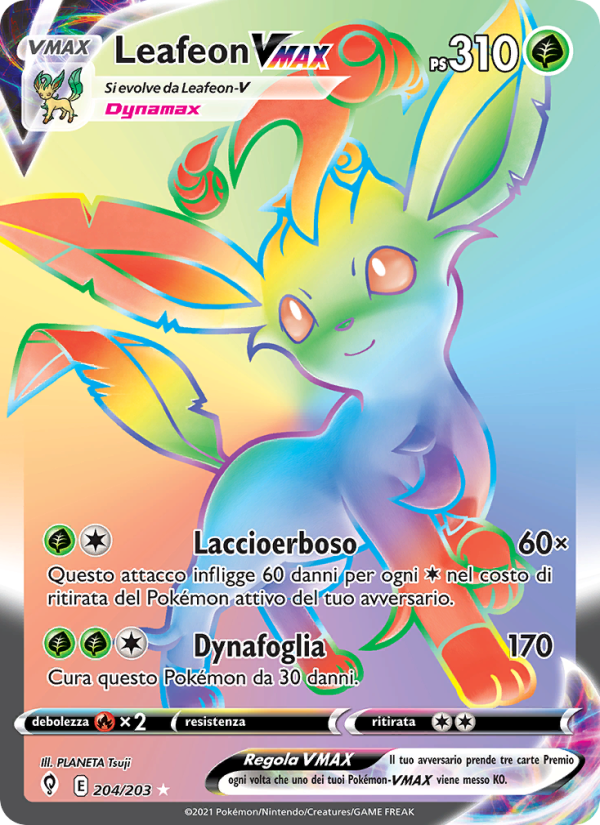 Leafeon VMAX 204/237 — Evoluzioni Eteree (Italian Pokémon TCG card)