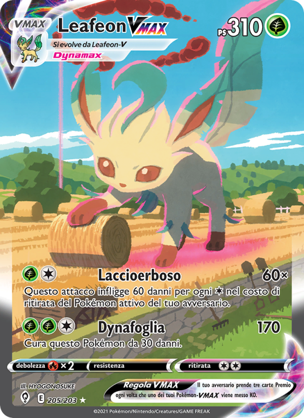 Leafeon VMAX 205/237 — Evoluzioni Eteree (Italian Pokémon TCG card)