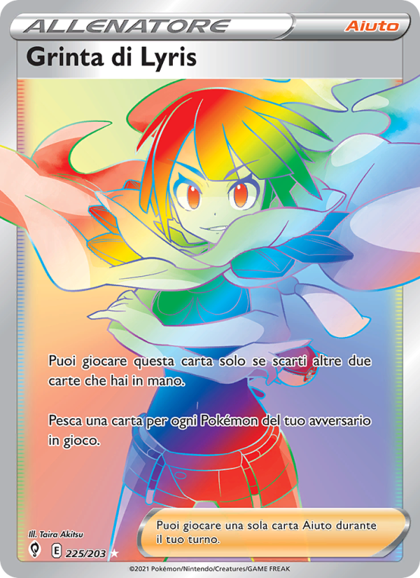 Grinta di Lyris 225/237 — Evoluzioni Eteree (Italian Pokémon TCG card)