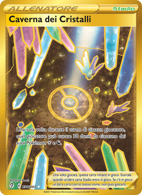 Caverna dei Cristalli 230/237 — Evoluzioni Eteree (Italian Pokémon TCG card)