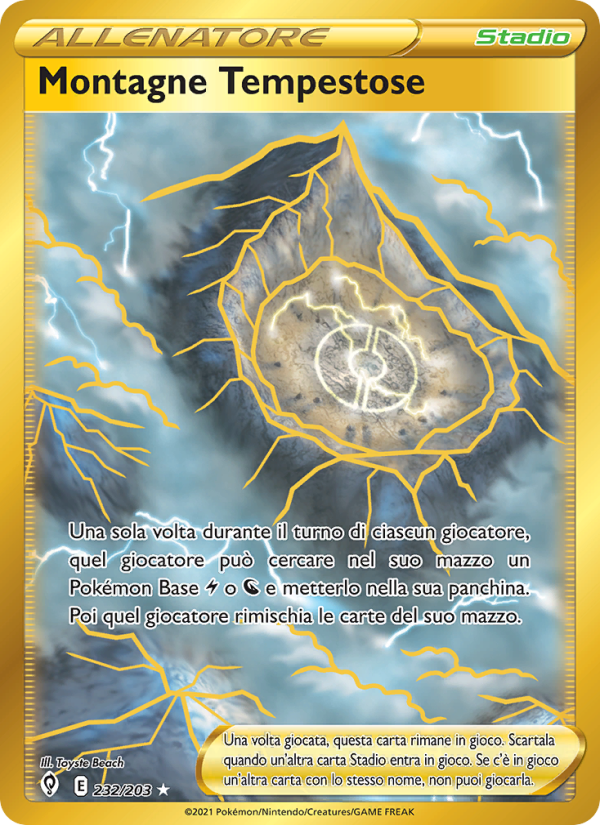 Montagne Tempestose 232/237 — Evoluzioni Eteree (Italian Pokémon TCG card)