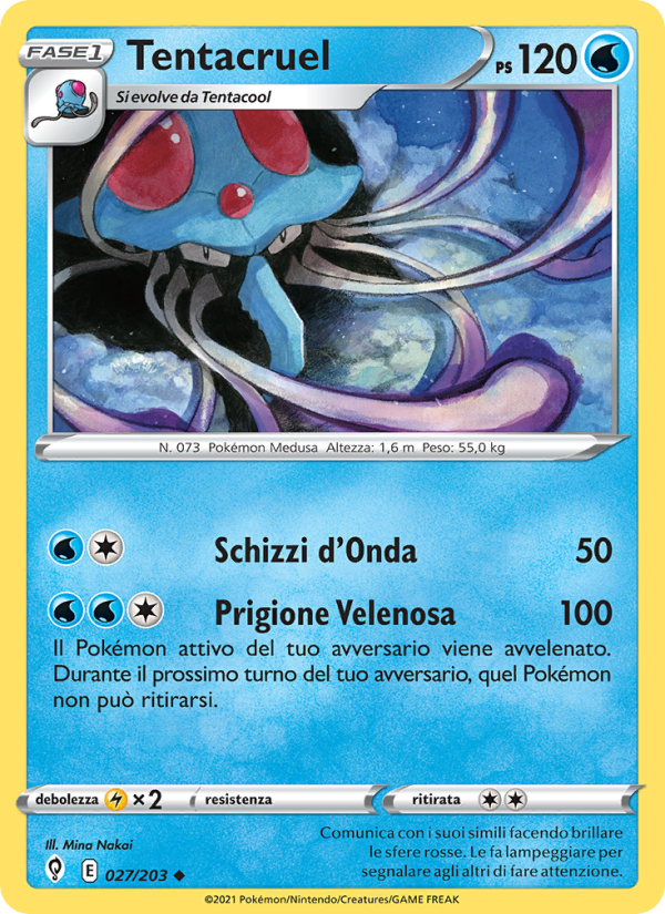 Tentacruel 027/237 — Evoluzioni Eteree (Italian Pokémon TCG card)