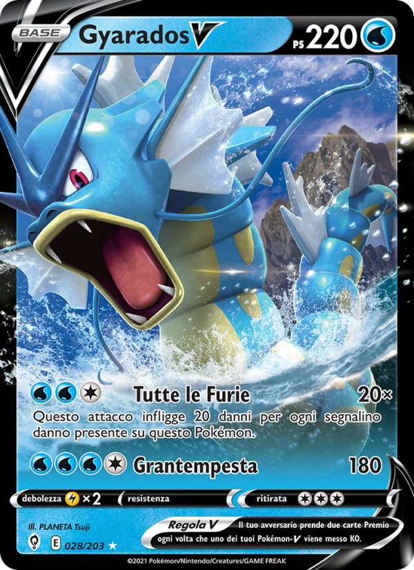 Gyarados V 028/237 — Evoluzioni Eteree (Italian Pokémon TCG card)
