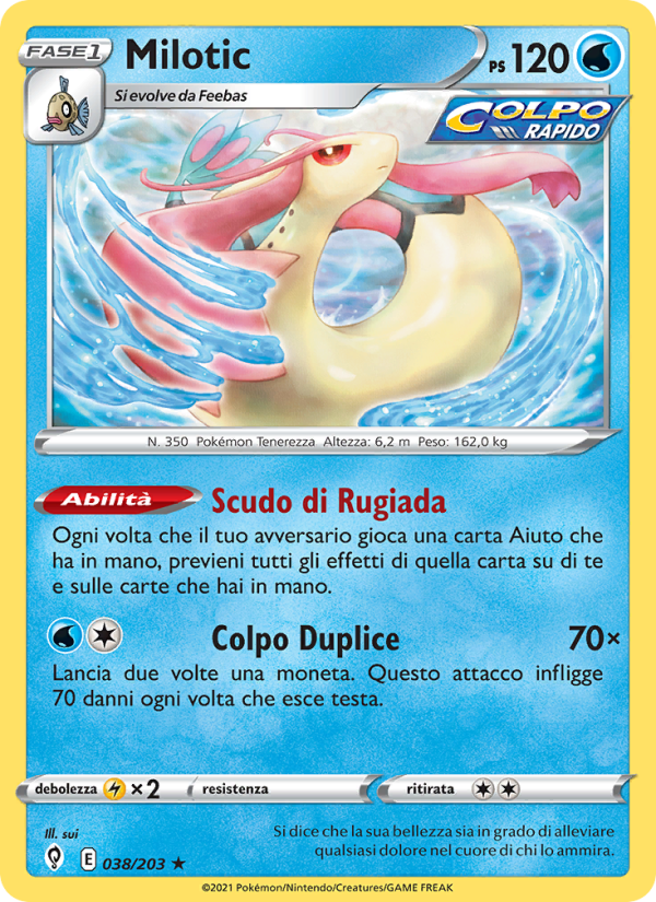 Milotic 038/237 — Evoluzioni Eteree (Italian Pokémon TCG card)