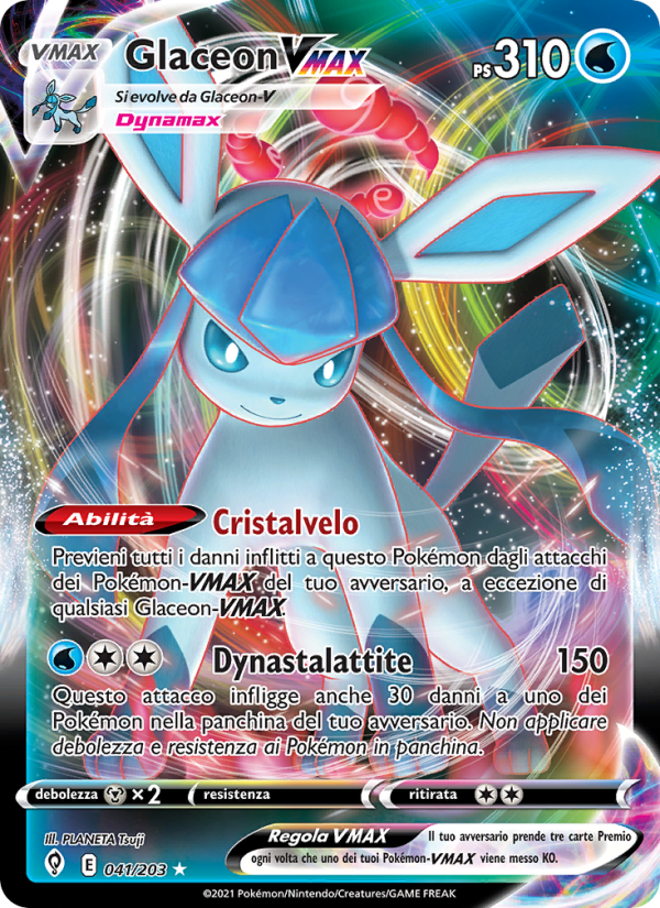 Glaceon VMAX 041/237 — Evoluzioni Eteree (Italian Pokémon TCG card)