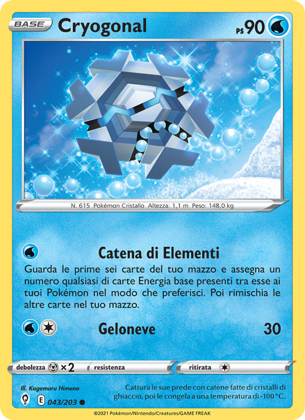 Cryogonal 043/237 — Evoluzioni Eteree (Italian Pokémon TCG card)