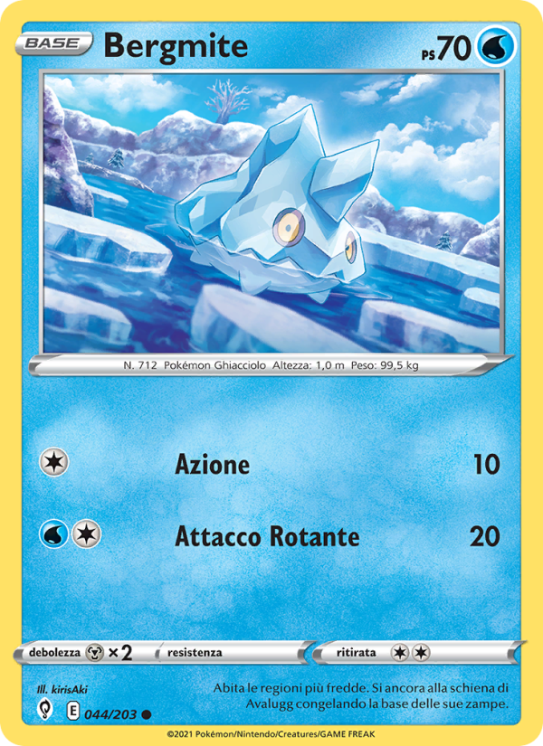 Bergmite 044/237 — Evoluzioni Eteree (Italian Pokémon TCG card)