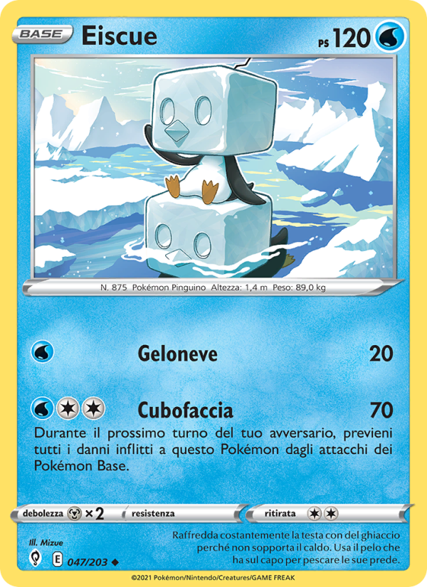 Eiscue 047/237 — Evoluzioni Eteree (Italian Pokémon TCG card)