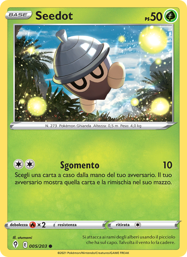 Seedot 005/237 — Evoluzioni Eteree (Italian Pokémon TCG card)