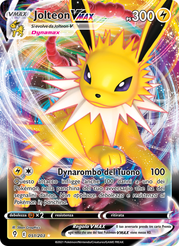 Jolteon VMAX 051/237 — Evoluzioni Eteree (Italian Pokémon TCG card)