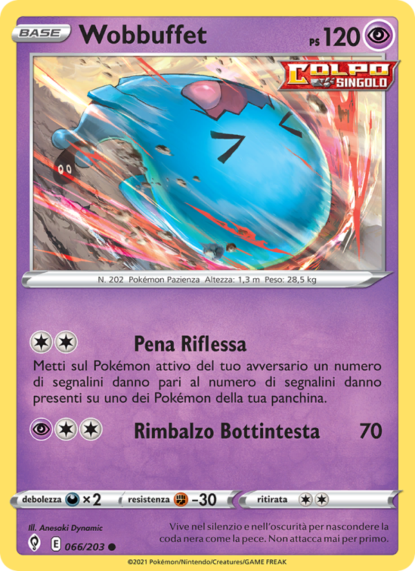 Wobbuffet 066/237 — Evoluzioni Eteree (Italian Pokémon TCG card)