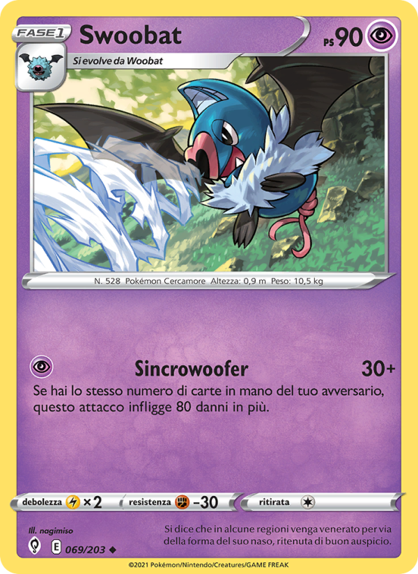 Swoobat 069/237 — Evoluzioni Eteree (Italian Pokémon TCG card)