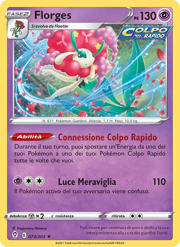 Florges 073/237 — Evoluzioni Eteree (Italian Pokémon TCG card)
