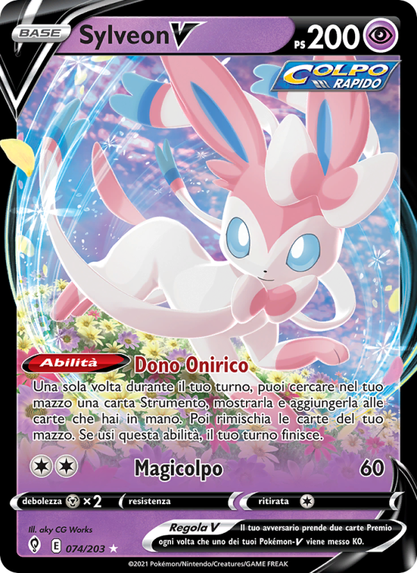 Sylveon V 074/237 — Evoluzioni Eteree (Italian Pokémon TCG card)