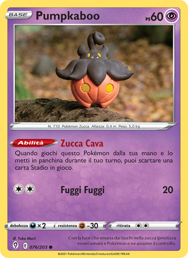 Pumpkaboo 076/237 — Evoluzioni Eteree (Italian Pokémon TCG card)