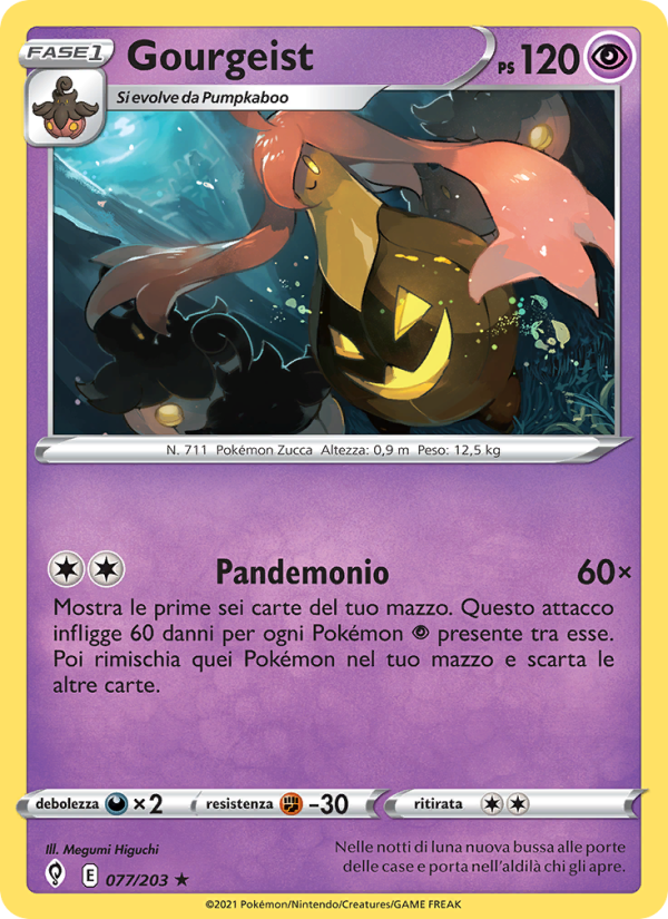 Gourgeist 077/237 — Evoluzioni Eteree (Italian Pokémon TCG card)