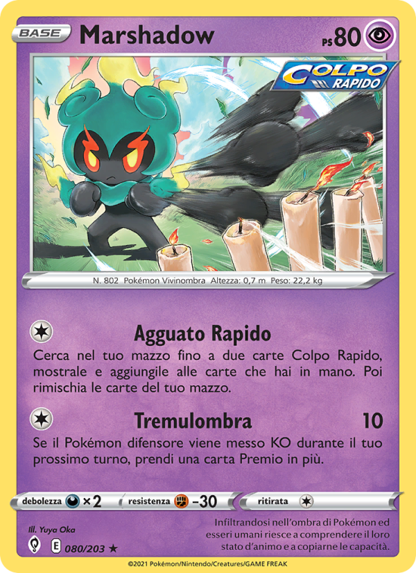 Marshadow 080/237 — Evoluzioni Eteree (Italian Pokémon TCG card)