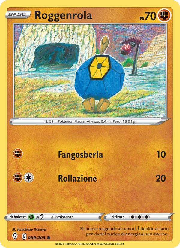 Roggenrola 086/237 — Evoluzioni Eteree (Italian Pokémon TCG card)
