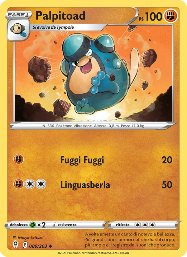Palpitoad 089/237 — Evoluzioni Eteree (Italian Pokémon TCG card)