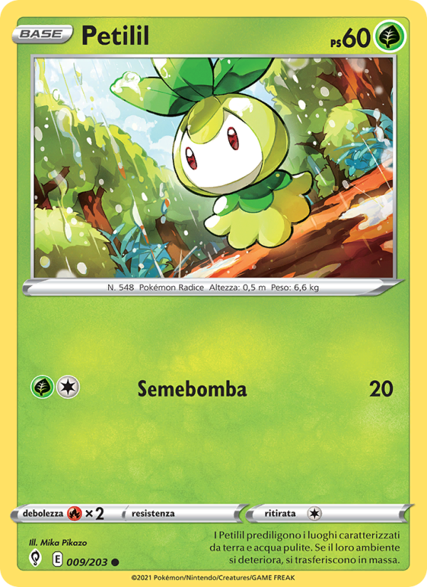 Petilil 009/237 — Evoluzioni Eteree (Italian Pokémon TCG card)